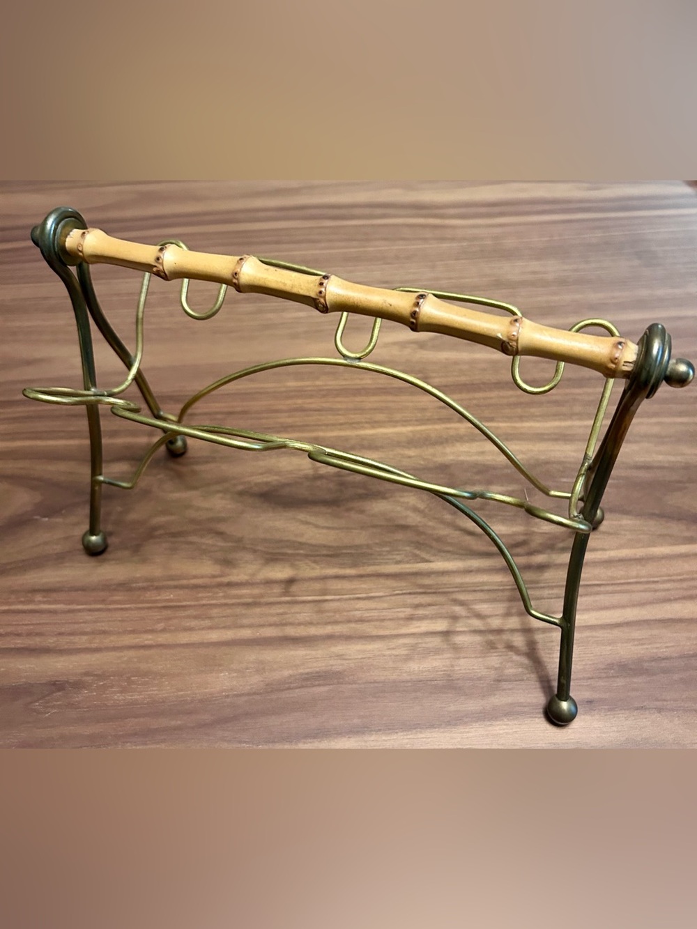 Vintage Brass Tone Letter Rack 
Napkin Holder MCM